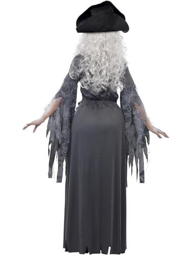 Disfraz de princesa de Ghost Ship, Gris, con vestido y sombrero Halloween