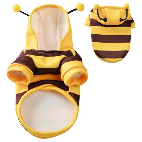 Disfraz de Abejorro para Perro Pequeño, Bee Dog Costume, Disfraces para Perros, Dog Bee Hoodies, para Perro, Halloween, Navidad, Fiestas, Juegos de rol, Multicolor