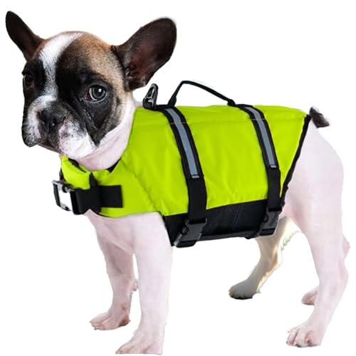 Chaleco Salvavidas para Perros Natación - Chaleco Reflectante para Cachorros con Flotabilidad | Ajustable para Razas Medianas y Grandes Uso En Playa Piscina Kayak Y Deportes Acuáticos