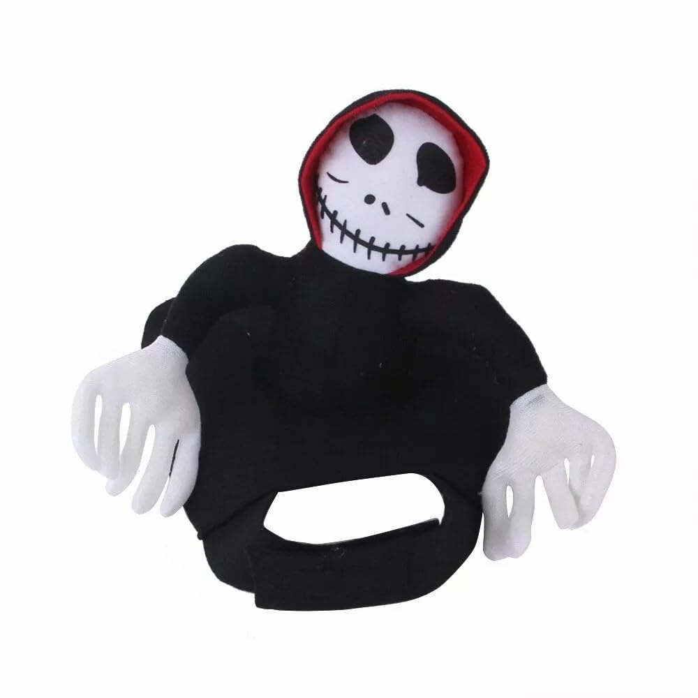 Disfraz de equitación para mascotas, suministros novedosos para mascotas, jinete fantasma, equitación, diseñado para perros y gatos, ropa de fiesta de Halloween (L)
