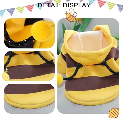 Disfraz de Abejorro para Perro Pequeño, Bee Dog Costume, Disfraces para Perros, Dog Bee Hoodies, para Perro, Halloween, Navidad, Fiestas, Juegos de rol, Multicolor