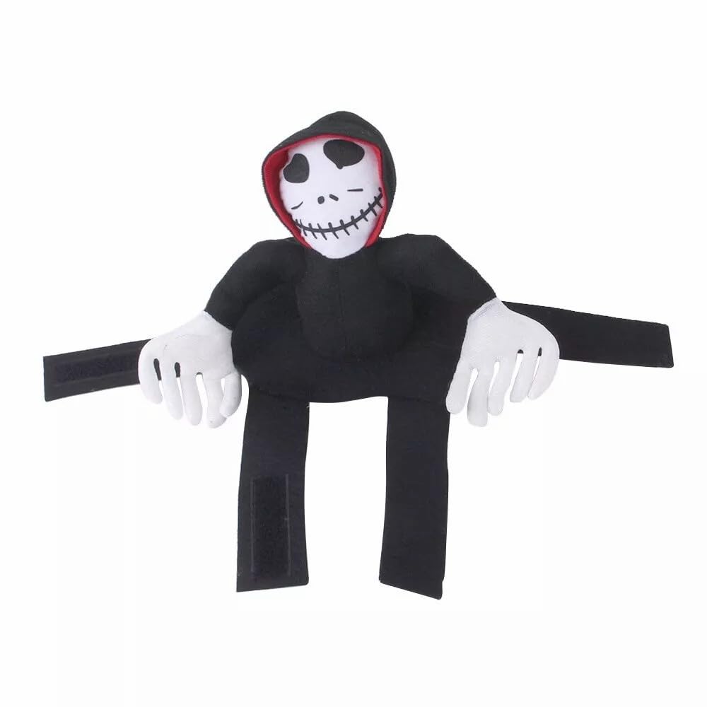 Disfraz de equitación para mascotas, suministros novedosos para mascotas, jinete fantasma, equitación, diseñado para perros y gatos, ropa de fiesta de Halloween (L)