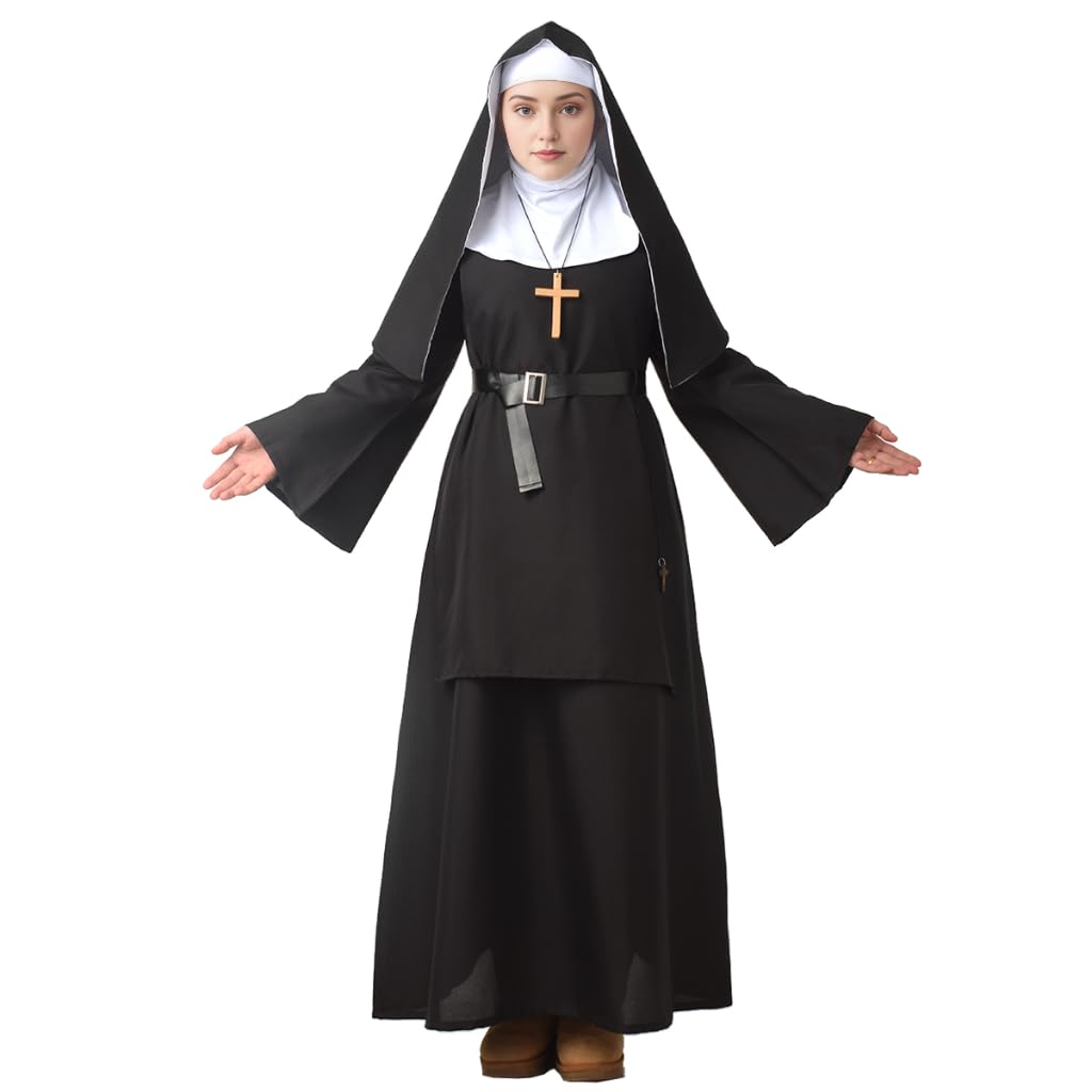 Disfraz Monja The Nun Deluxe Adulto Disfraz de Monja para Mujer (M)