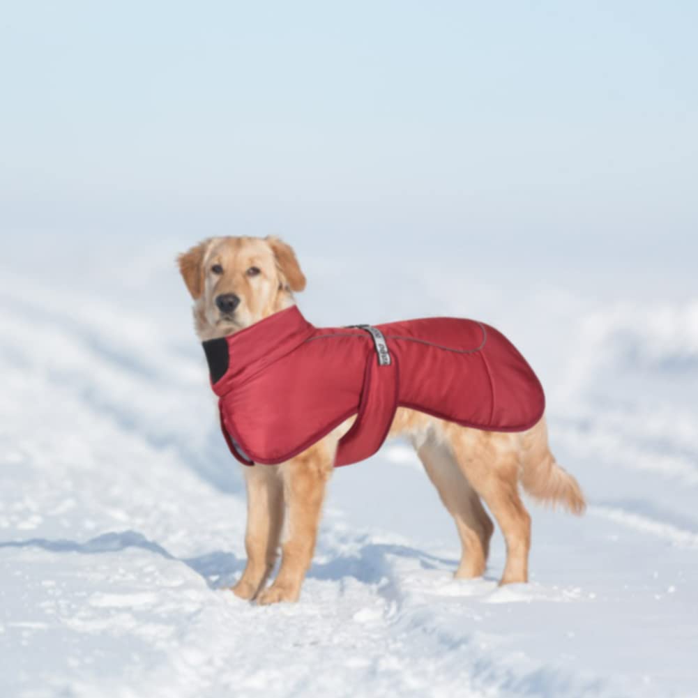 Abrigos para perros Impermeable prueba de viento Cálido Invierno Seguro Roscado Tiras reflectantes Chaqueta medianos grandes con arnés Orificio Cachorro Mascota Clima frío Traje Ropa Chaleco