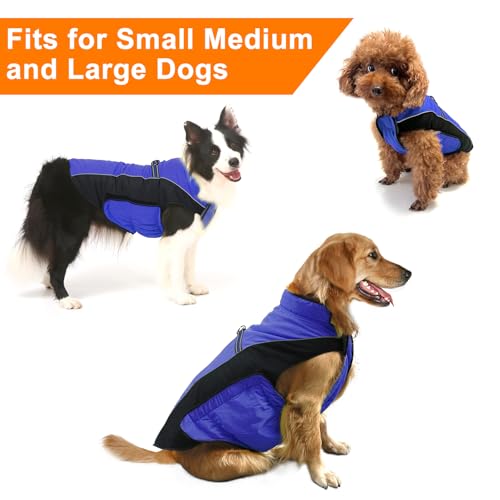 Abrigos para Perros para Clima frío, Gimilife, Abrigo cálido para Perros, Chaqueta Impermeable de Invierno para Perros, Ropa para Perros pequeños, medianos y Grandes