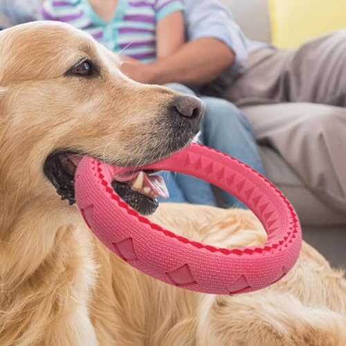 Anillo De Masticación De Perro - Juguete De Perro De Goma Masticación - Masticar El Mástil, Caza A La Persecución, Suministros De Juguetes Para Mascotas Interactivos, D