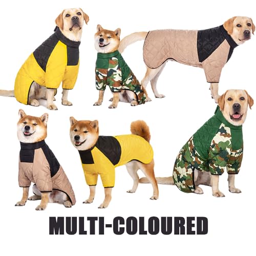 Abrigo Perro 5-40kg Perros, Chaqueta Ropa para Perros, Perro Grande Chaqueta de Algodón Chaleco Caliente a Prueba de Viento, Ropa de Invierno para Mascotas para Perros (6XL,Verde Militar)