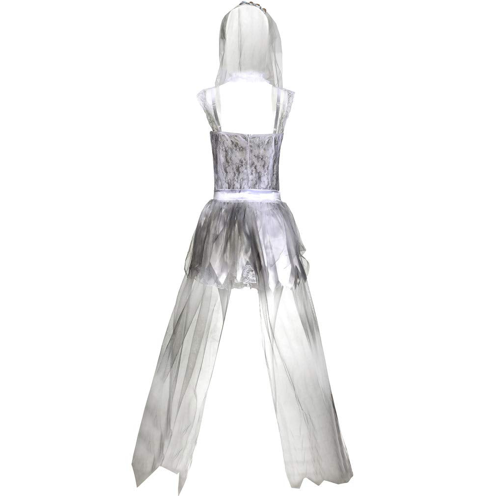 Ulalaza Disfraces de Mujer de Halloween Black Bat Fallen Angel Devil Vampire Witch Dress Accesorios de Cosplay para Adultos