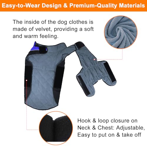 Abrigos para Perros para Clima frío, Gimilife, Abrigo cálido para Perros, Chaqueta Impermeable de Invierno para Perros, Ropa para Perros pequeños, medianos y Grandes