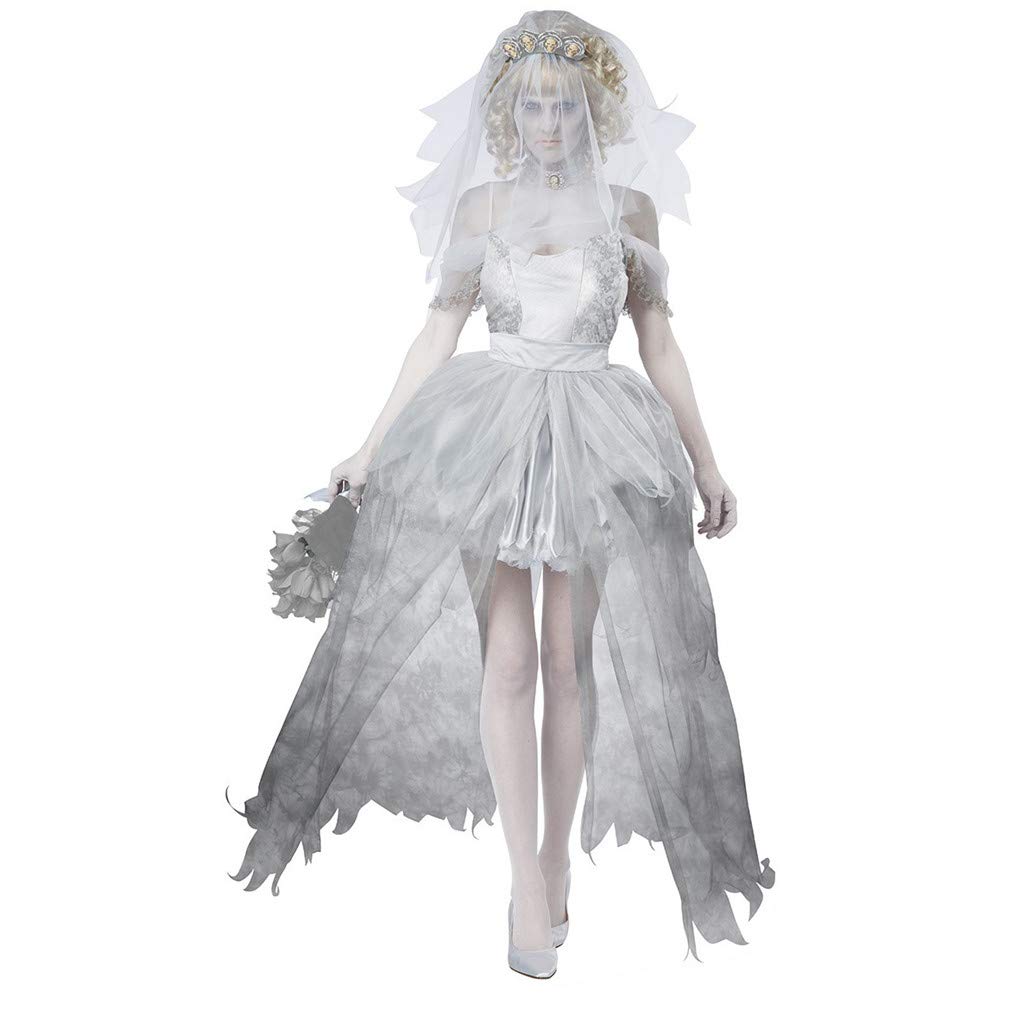 Ulalaza Disfraces de Mujer de Halloween Black Bat Fallen Angel Devil Vampire Witch Dress Accesorios de Cosplay para Adultos