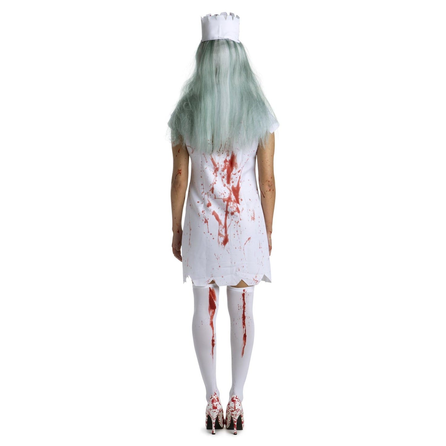 Disfraz Enfermera Sangrienta, Traje de Enfermera Zombie para Halloween, Disfraces de Miedo para Halloween, XL