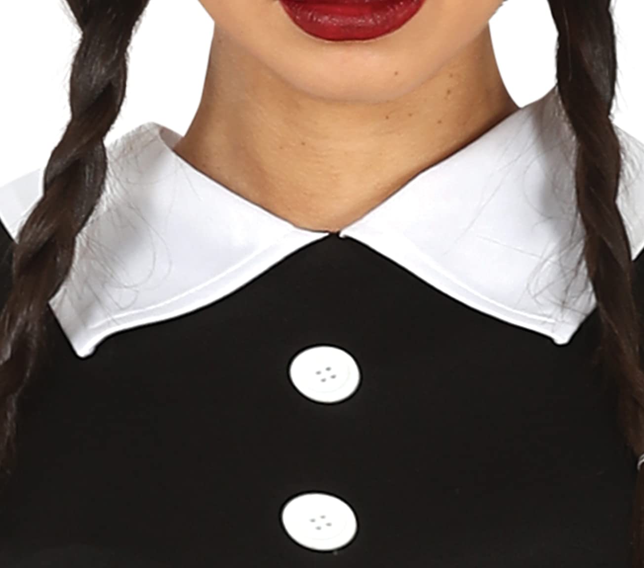 Disfraz Mirecoles de Jueves Chica de Familia Gótica - Vestido Negro Corto para Mujer Adulta Talla S 36-38