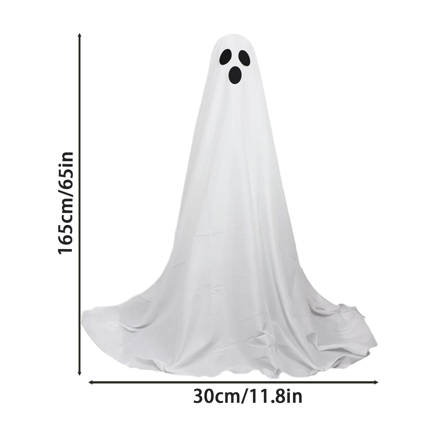 Light Up Ghost Halloween Decorations - 165x30cm Spooky Ghost with Remote Control String Light | Halloween Decorations Outdoor, Home Accents For Festival Holiday Lawn Gardens Porches Escape Room