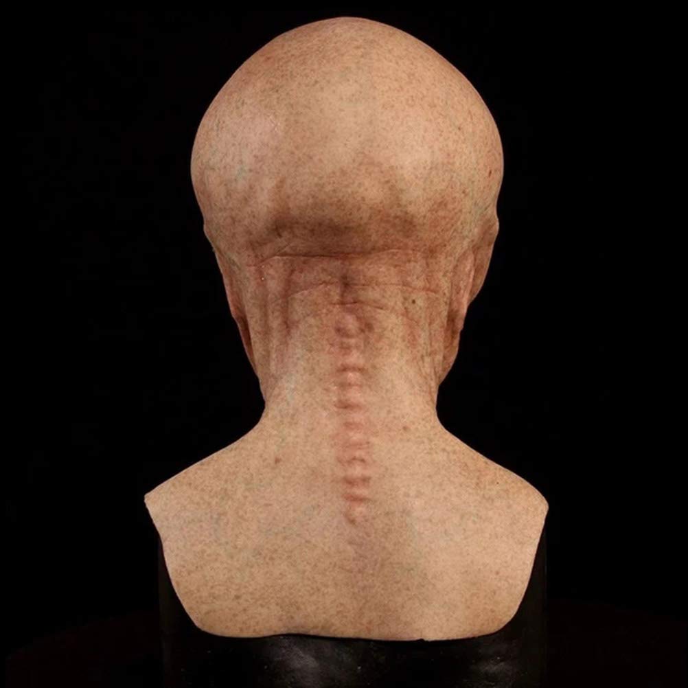 Ghzste Máscara de alienígena 3D para adultos y niños, realista, para Halloween, látex, cubierta de cabeza completa, casco para Halloween, cosplay, divertidos recuerdos de fiesta