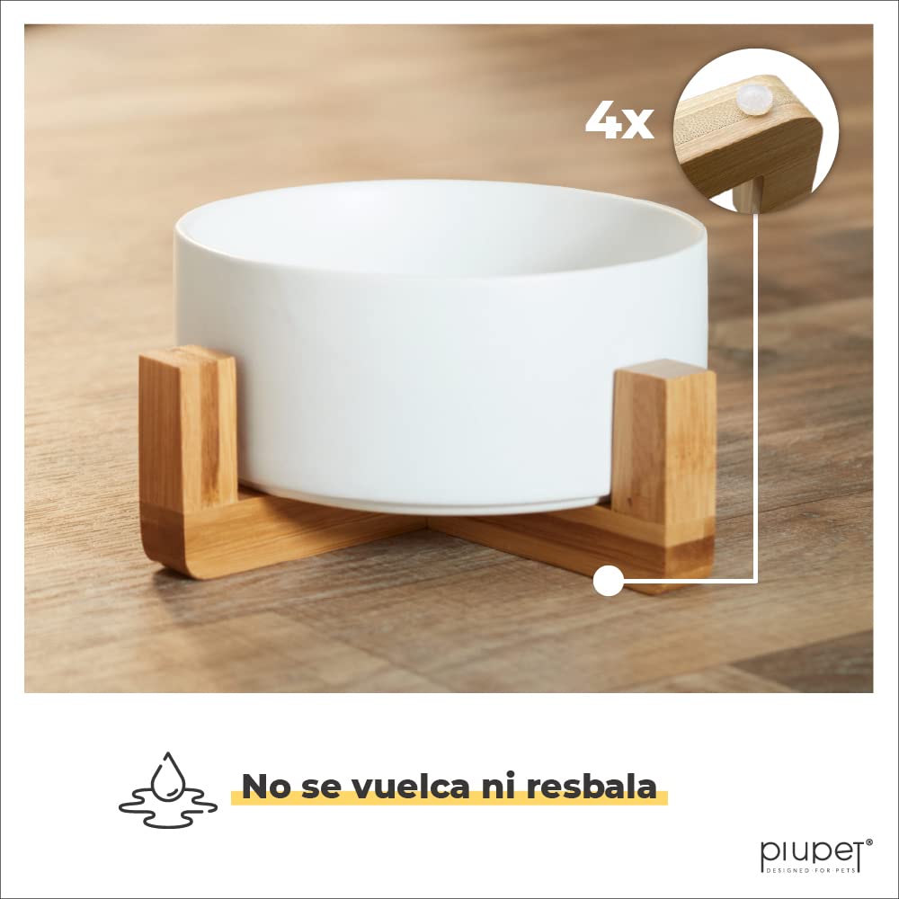 PiuPet® Comedero Perro y Gato I 2x850ml I Apto para lavavajillas I Cerámica I Comedero Gato I Comedero Perro I Comederos para Perros | Cuenco Perro | Comederos Gatos | Cuencos para Perros