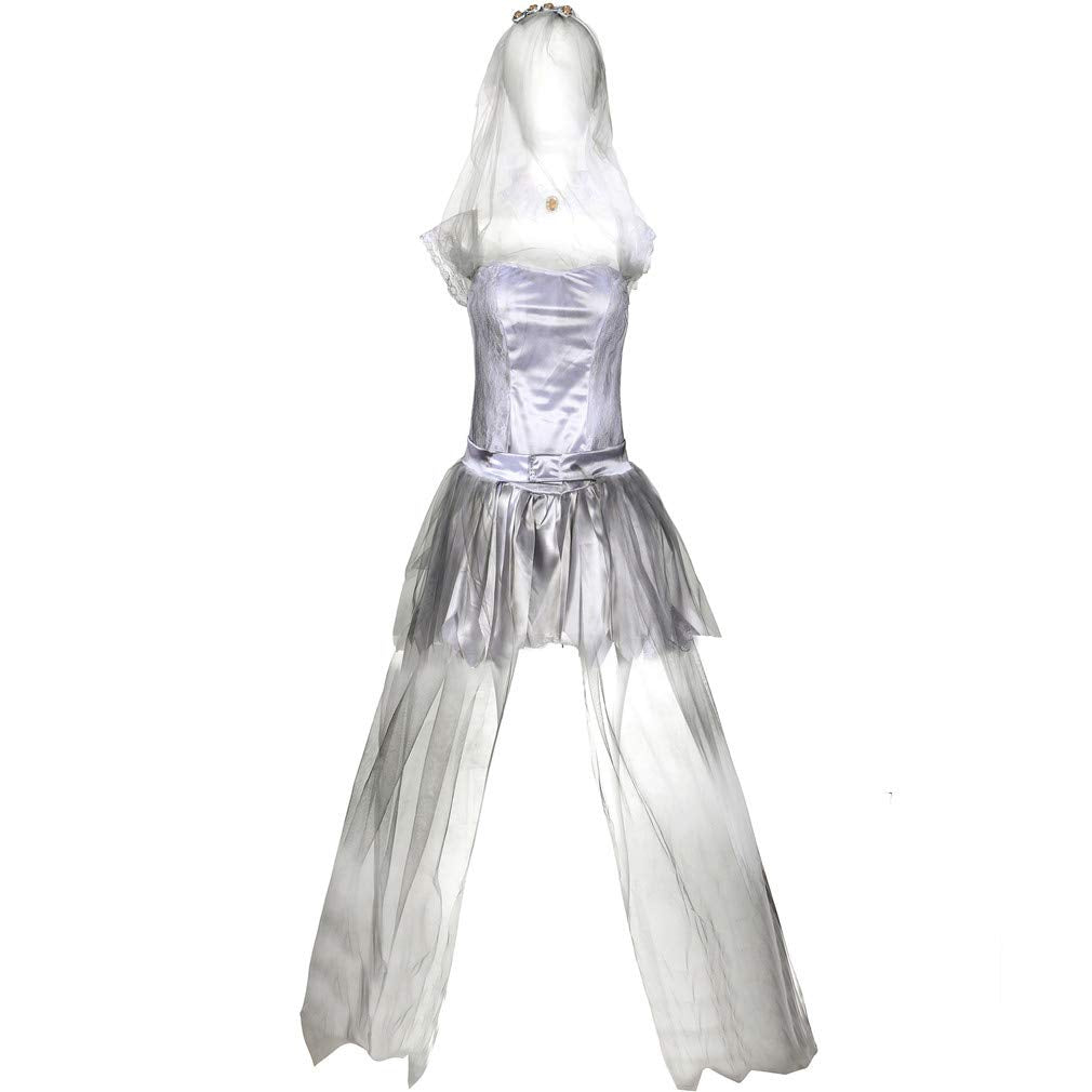 Ulalaza Disfraces de Mujer de Halloween Black Bat Fallen Angel Devil Vampire Witch Dress Accesorios de Cosplay para Adultos