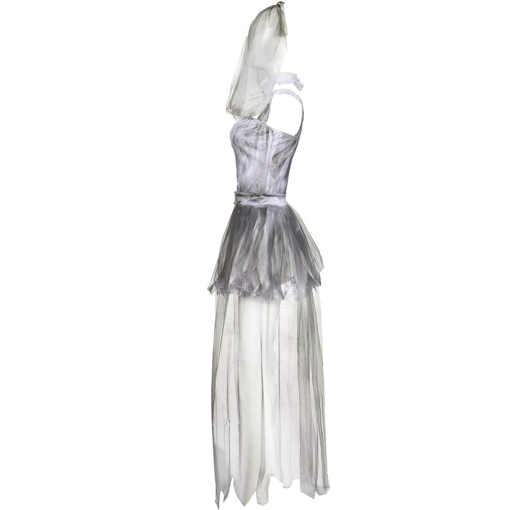 Ulalaza Disfraces de Mujer de Halloween Black Bat Fallen Angel Devil Vampire Witch Dress Accesorios de Cosplay para Adultos