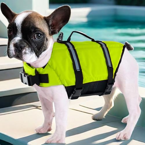 Chaleco Salvavidas para Perros Natación - Chaleco Reflectante para Cachorros con Flotabilidad | Ajustable para Razas Medianas y Grandes Uso En Playa Piscina Kayak Y Deportes Acuáticos