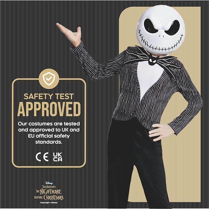 Disfraz Pesadilla antes de Navidad - Disfraz Jack Skellington - Talla L (10-12 Años)