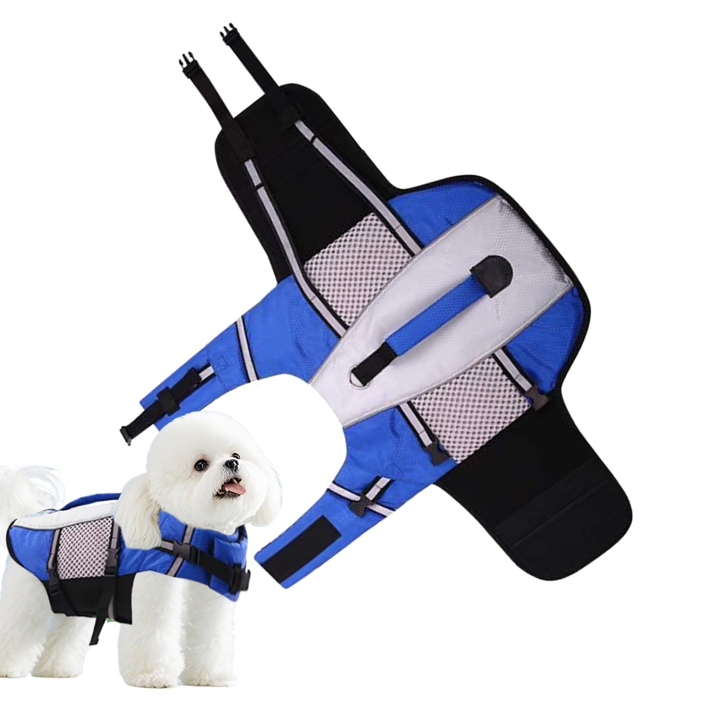 Chaleco Salvavidas para Perros, Tiras Reflectantes, Soporte de flotación para Kayak, Piscina, Viajes, Lago, Playa, Barco