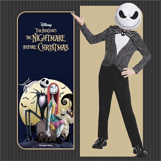 Disfraz Pesadilla antes de Navidad - Disfraz Jack Skellington - Talla L (10-12 Años)