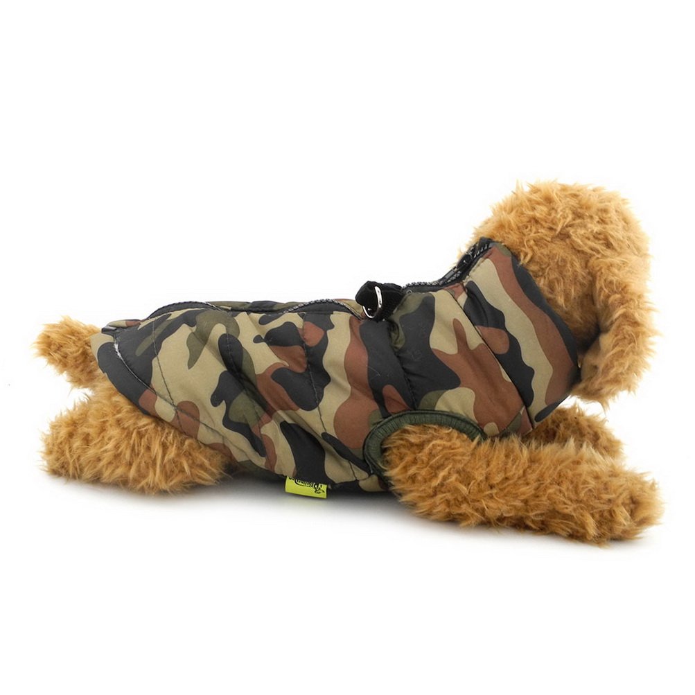 Arnés Abrigos y Chaqueta para Perros Pequeño Impermeable Invierno Acolchado Cachorro Ropa Chaleco para niño y niña Mascotas Perros Gato Verde S