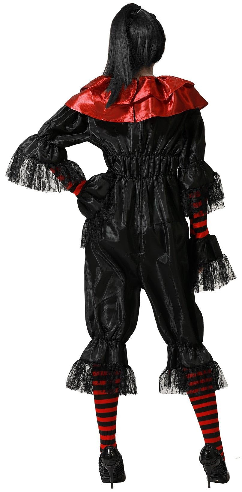 Disfraz payaso negro mujer adulto M