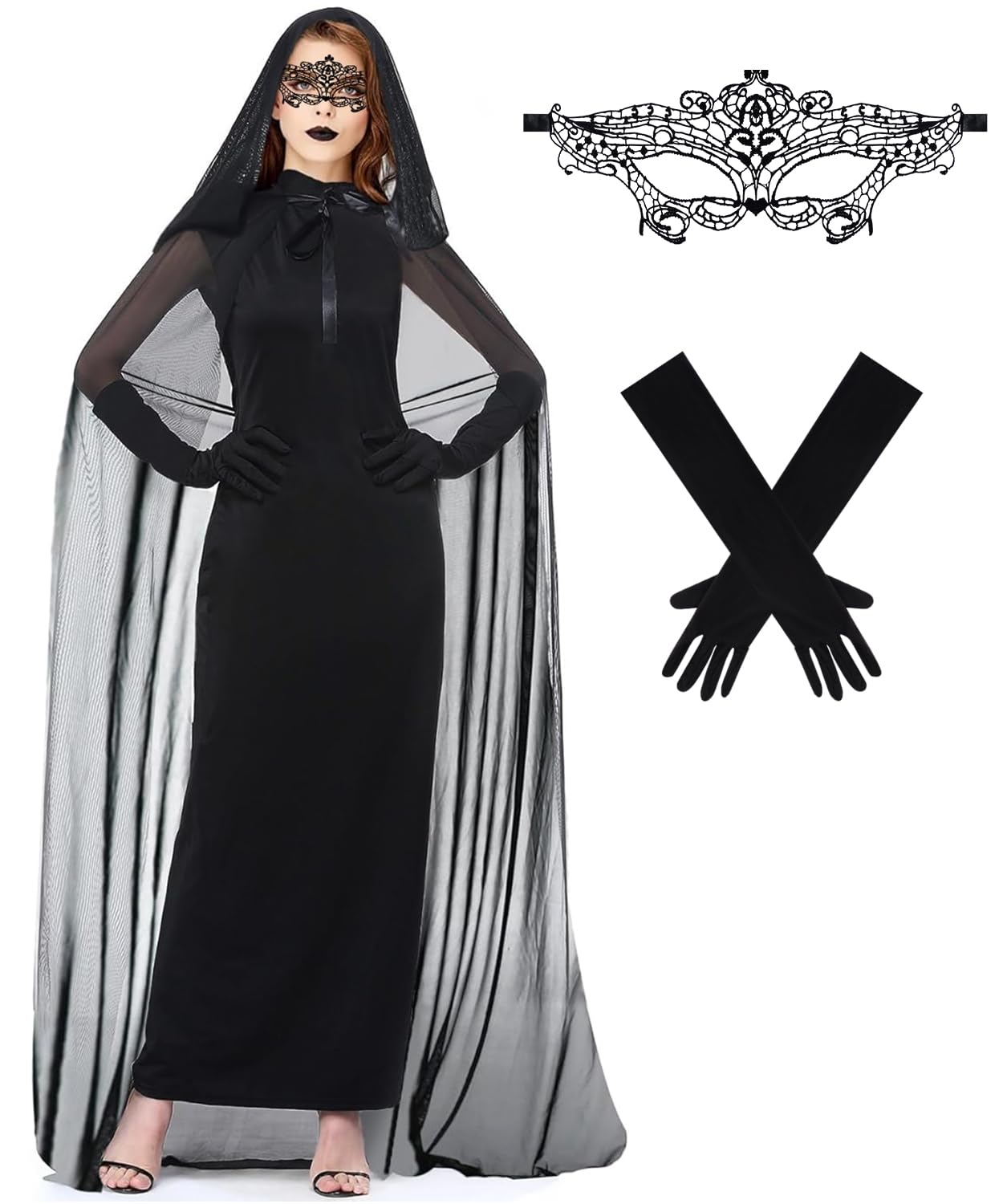 Disfraz Halloween Mujer Disfraz Novia Cadaver, Disfraz de Novia Fantasma Disfraz Bruja Disfraces Halloween Disfraz Fantasma Adulto,Disfraces Novia Disfraz Zombie Mujer para Halloween,Carnaval (S)