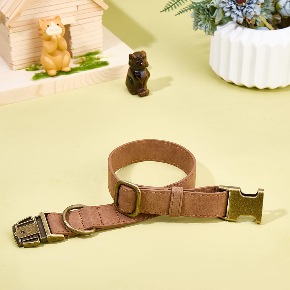 Collar Martingala de Liberación Rápida para Perros de 34 a 50cm, de Cuero Sintético Enrollado, Resistente, con Hebilla Antioxidante, Ajustable Y Duradero, para Perros Pequeños, Medianos