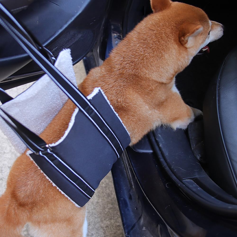 Arnes Perro Patas Traseras, Arnés para Perros Ajustable Esponjoso y Cómodo, el Cuerpo de la Cuerda para Escalar Rocas es Fuerte No es Fácil de Romper, Superficie Impermeable de Tela Oxford 600D