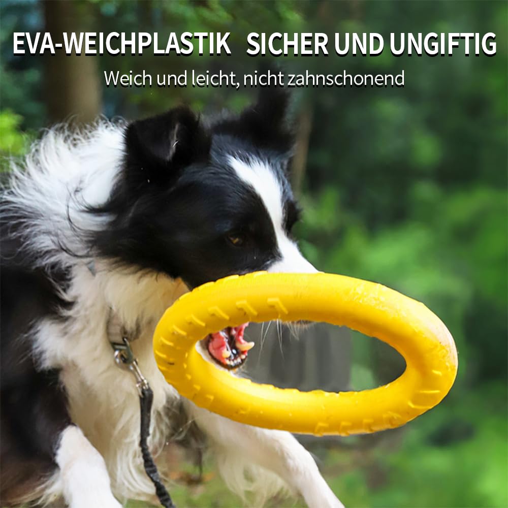 Frisbee para perros, anillo de tracción interactivo para perros, juguete suave y ligero, puede nadar en el agua, juguete para morder y masticar para mascotas (frisbee)