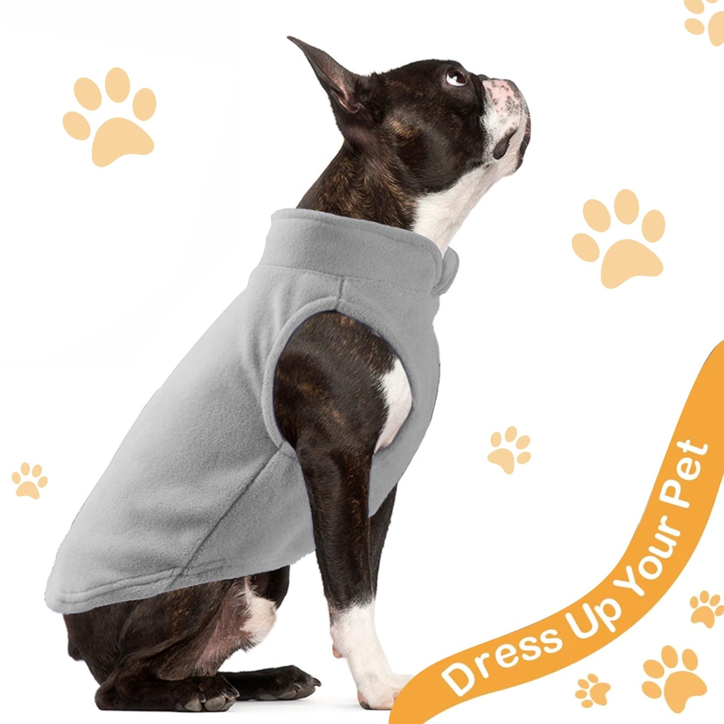 Abrigo 2 Piezas Perro pequeño, Ropa Cálida de Invierno, Ropa Perro con Anillo en D, para Perros y Gatos pequeños M (MarróN, Gris)