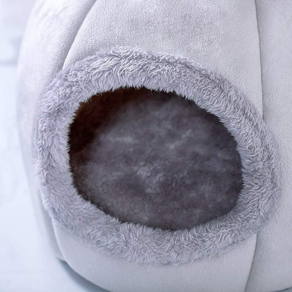 Cama para Gatos para Perros y Gatos con Almohada extraíble y Lavable, casa de Invierno para Mascotas, Cama cálida para Gatos, Nido de Felpa para Cachorros