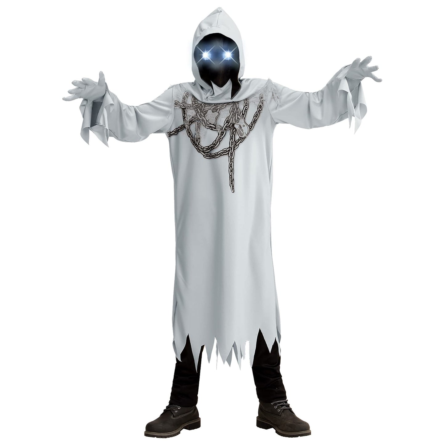 Disfraz infantil fantasma encadenado, demonio, fantasma, Halloween