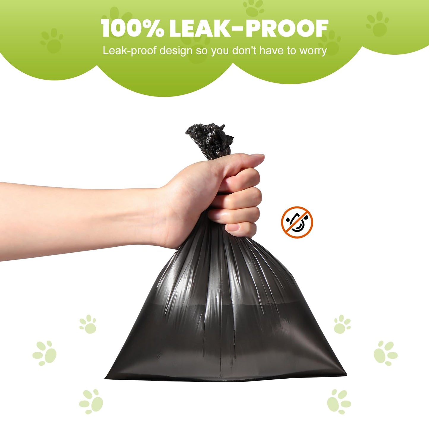 Bolsas Caca Perro 600 Unidades, Negro Bolsas Excrementos Perros, Robusto y a Prueba de Fugas (40 Rollos, 15 por Rollo)