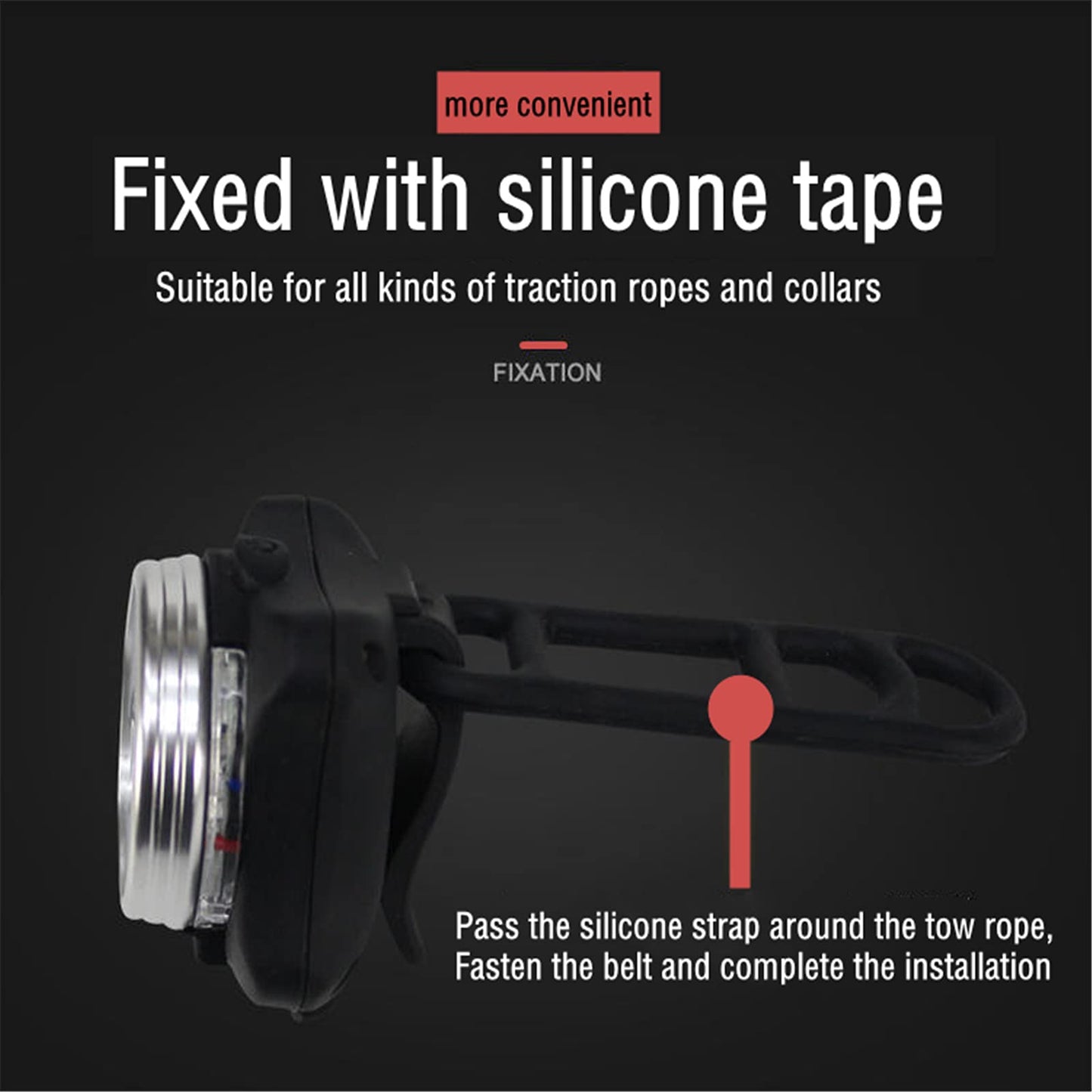 MZFANG - Collar de perro luminoso LED, colgante luminoso para perro, lámpara intermitente, luz de gato, collar de luz de seguridad, impermeable, 4 modos de parpadeo, USB, recargable, color rojo