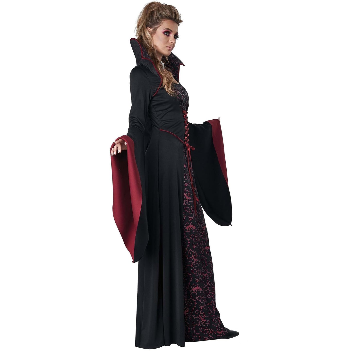 Disfraz Halloween Costume Women Dia de Los Góticos Vudu Gotico Disfraz Gotica Mujer Negro Vestidos Goticos Originales Vampira Vestido Bruja Medieval Disfraz Halloween Mujer Sexy Negro L