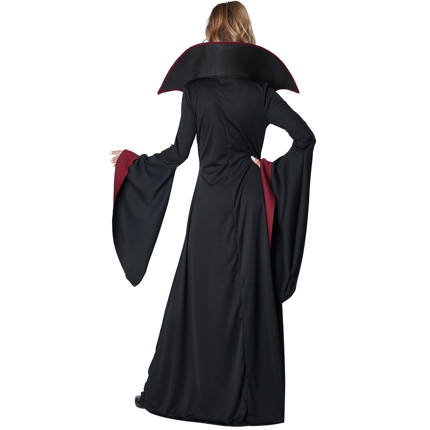 Disfraz Halloween Costume Women Dia de Los Góticos Vudu Gotico Disfraz Gotica Mujer Negro Vestidos Goticos Originales Vampira Vestido Bruja Medieval Disfraz Halloween Mujer Sexy Negro L