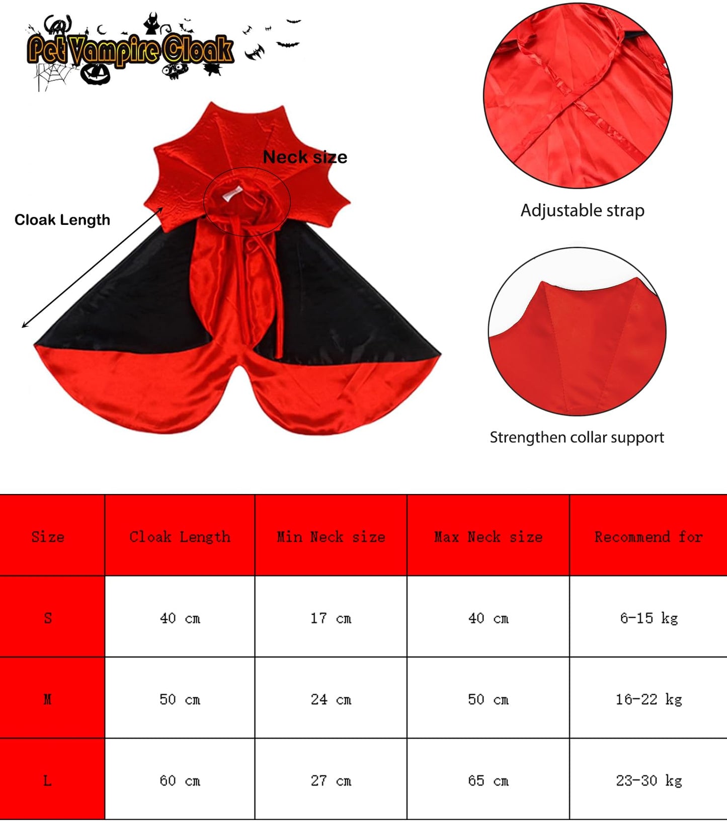 Disfraz de Halloween para Perro Gato, Disfraces de Halloween, Capa de Vampiro para Mascotas, Capa de Vampiro con alas de murciélago de melón, Disfraces de Cosplay para Mascotas (M)