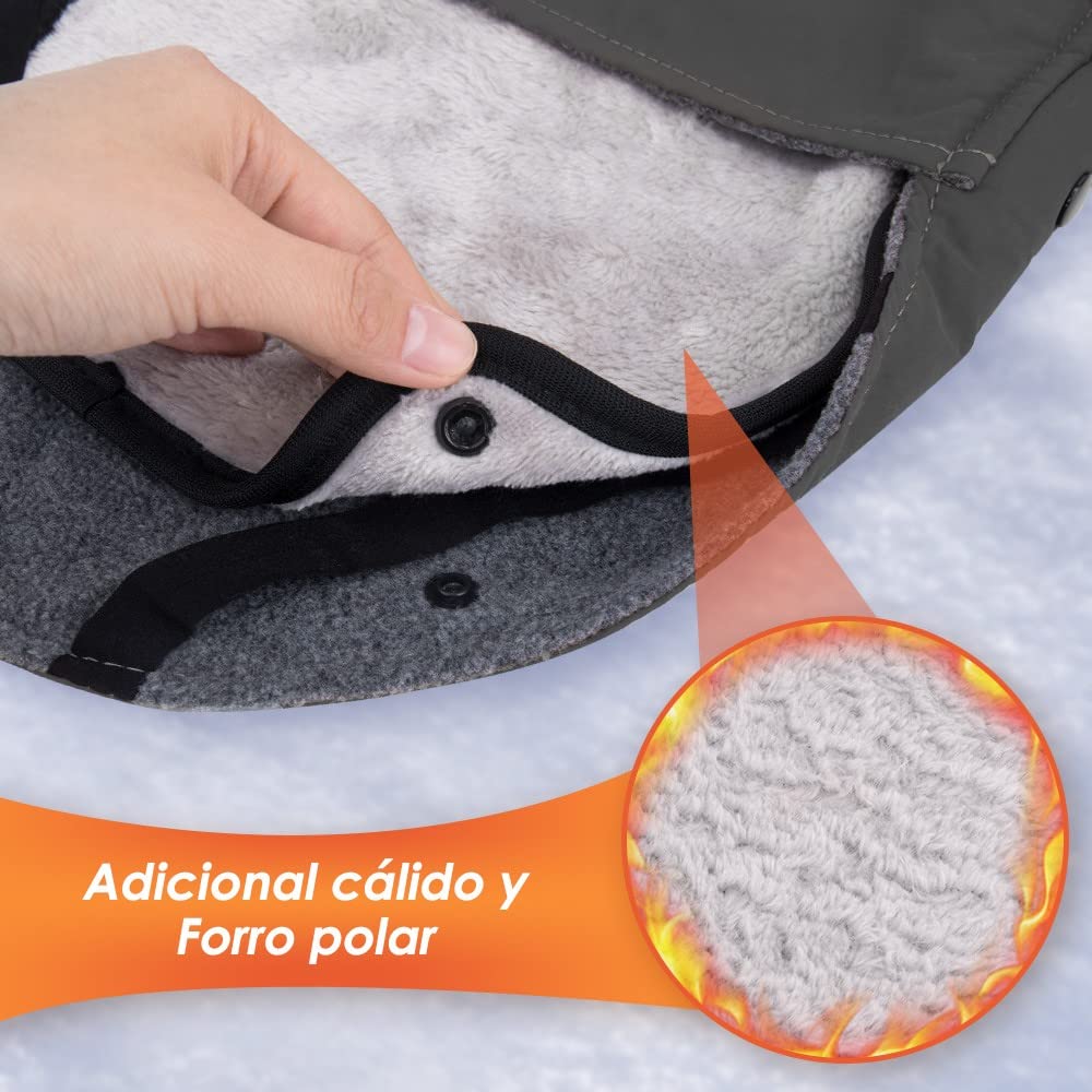 Abrigo para Perro Invierno, Cálido Forro Polar para Exteriores con Bufanda De Cuello Alto, Rayas Reflectantes, Chaleco Resistente Al Viento, Juegos Suaves para Mascotas