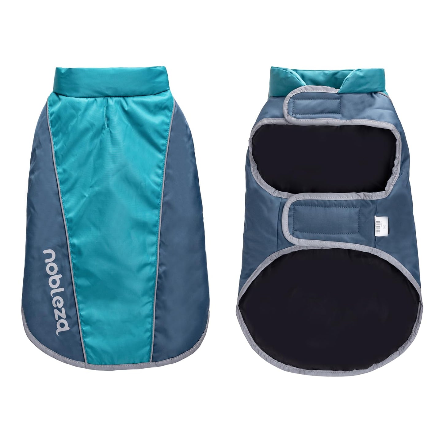Nobleza Abrigo para Perro Impermeable, Chaquetas Abrigada de Invierno para Perros Mediano Grande, Ropa Reflectante para Perros, Chaleco para Perros Resistente al Viento (Azul, XL)