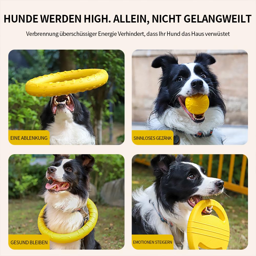 Frisbee para perros, anillo de tracción interactivo para perros, juguete suave y ligero, puede nadar en el agua, juguete para morder y masticar para mascotas (frisbee)