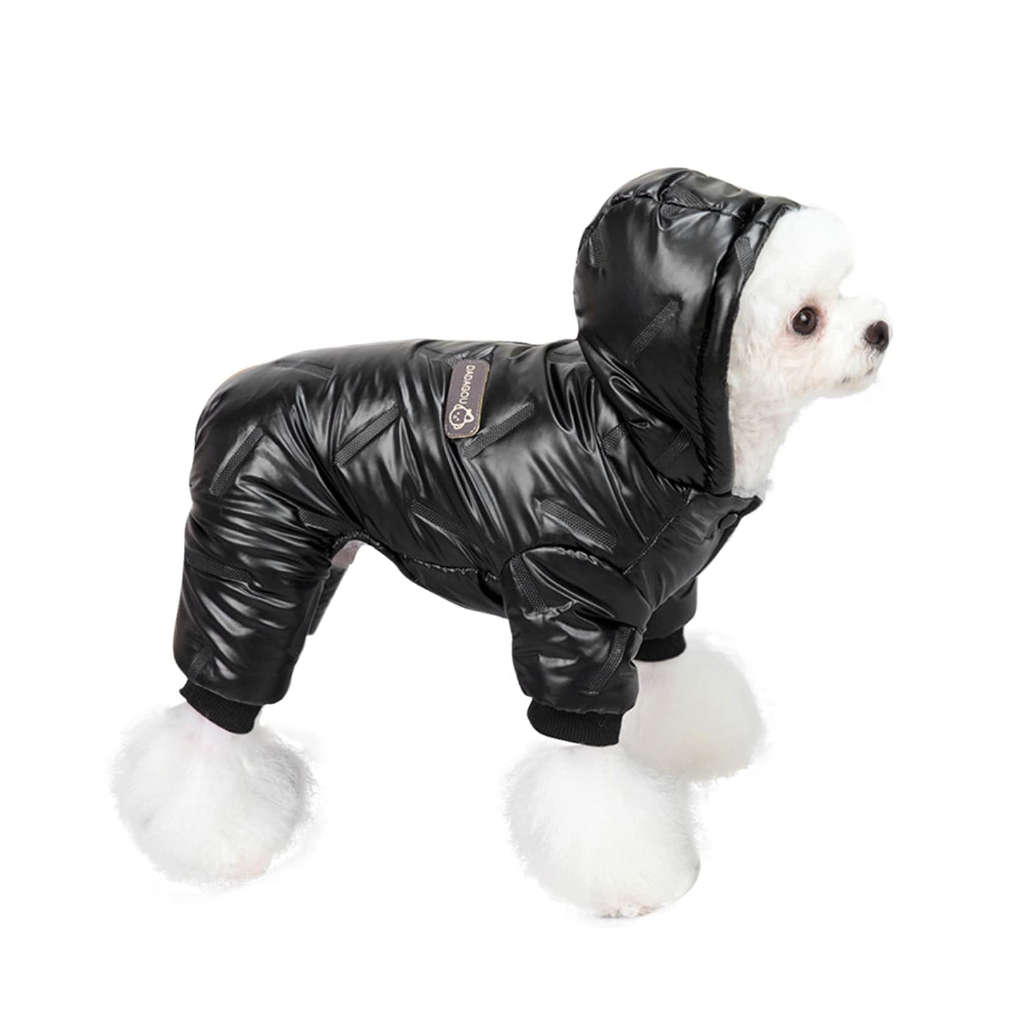 Abrigo Impermeable para Perros Chaqueta cálida de Invierno,Chaqueta para Perros con Forro Polar,Windproof Ropa para Mascotas,Abrigo con Capucha para Perros Pequeñas, Medianas y Grandes