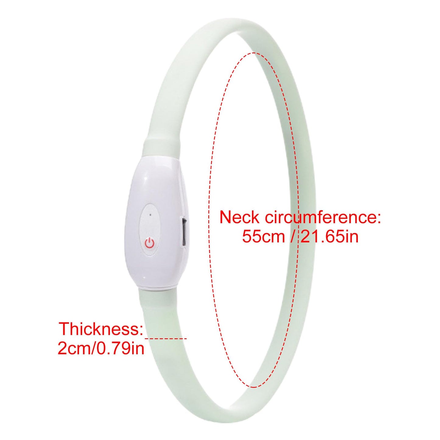 Luces para collar de perro, luces intermitentes recargables, collar de silicona suave impermeable con 9 modos intermitentes, cómodo collar de perro intermitente, luces de collar de perro para