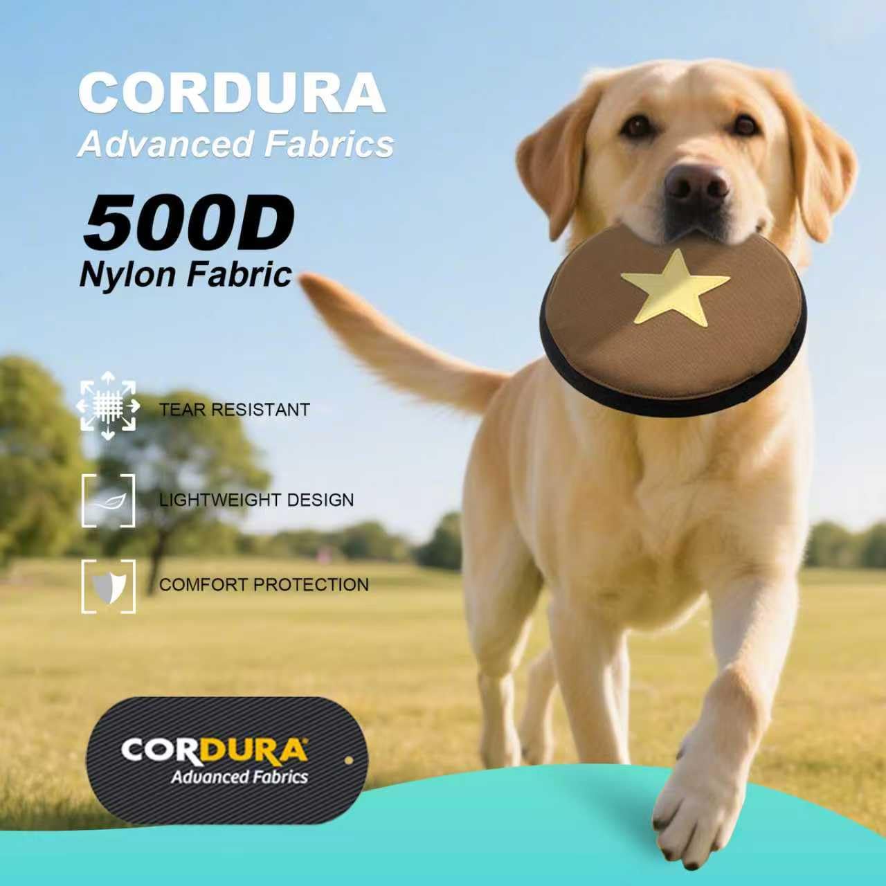 TSPRO Disco Volador Táctico para Perros Grandes y Medianos, Resistente a Mordidas Fiebres, Nailon Duradero, Flota & Fácil de Lanzar (Negro)
