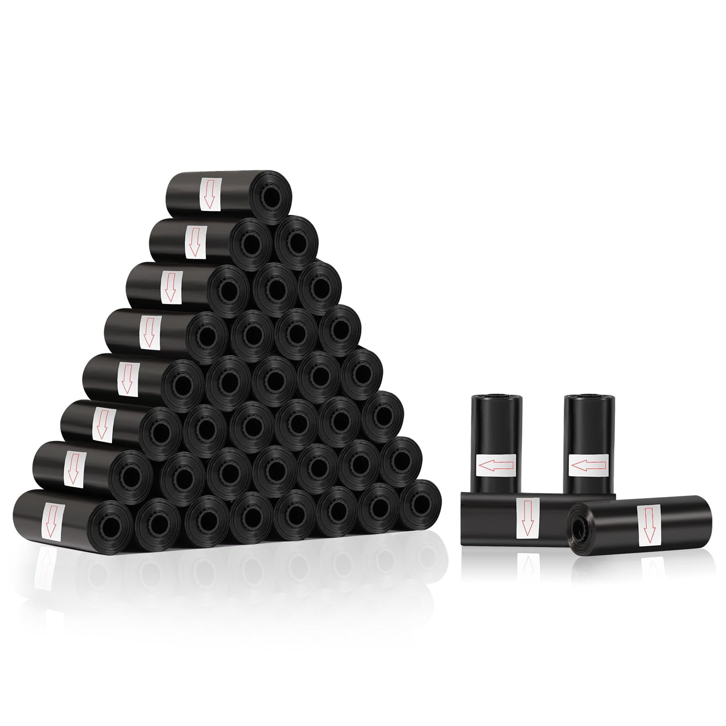 Bolsas Caca Perro 600 Unidades, Negro Bolsas Excrementos Perros, Robusto y a Prueba de Fugas (40 Rollos, 15 por Rollo)