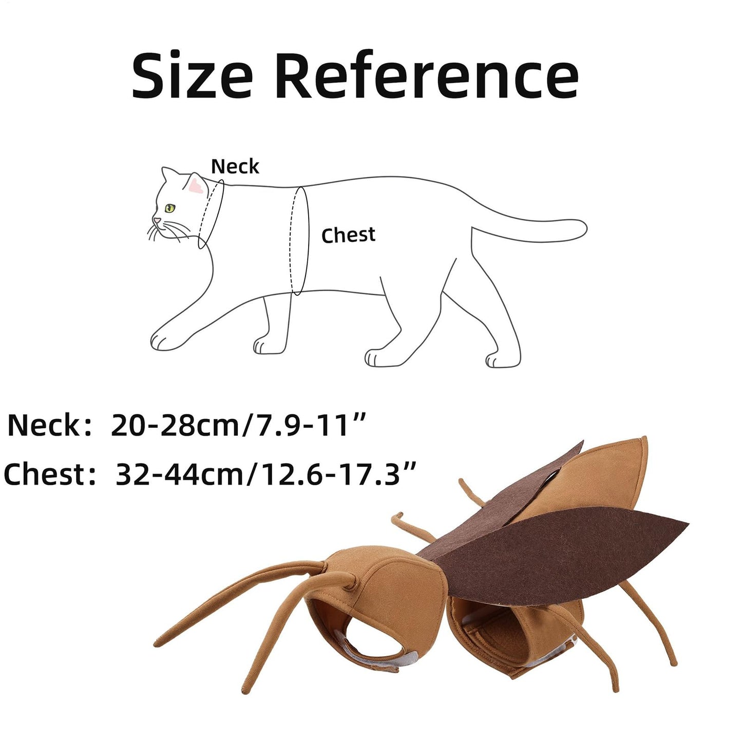 Disfraces De Halloween - Traje De Cucarachas De Ropa De Mascotas | Traje De Cucaracha De Ropa | Ropa Transpirable Realista | Accesorios De Ropa Para El Atuendo De Cosplay Gatito De Vacaciones De Perro