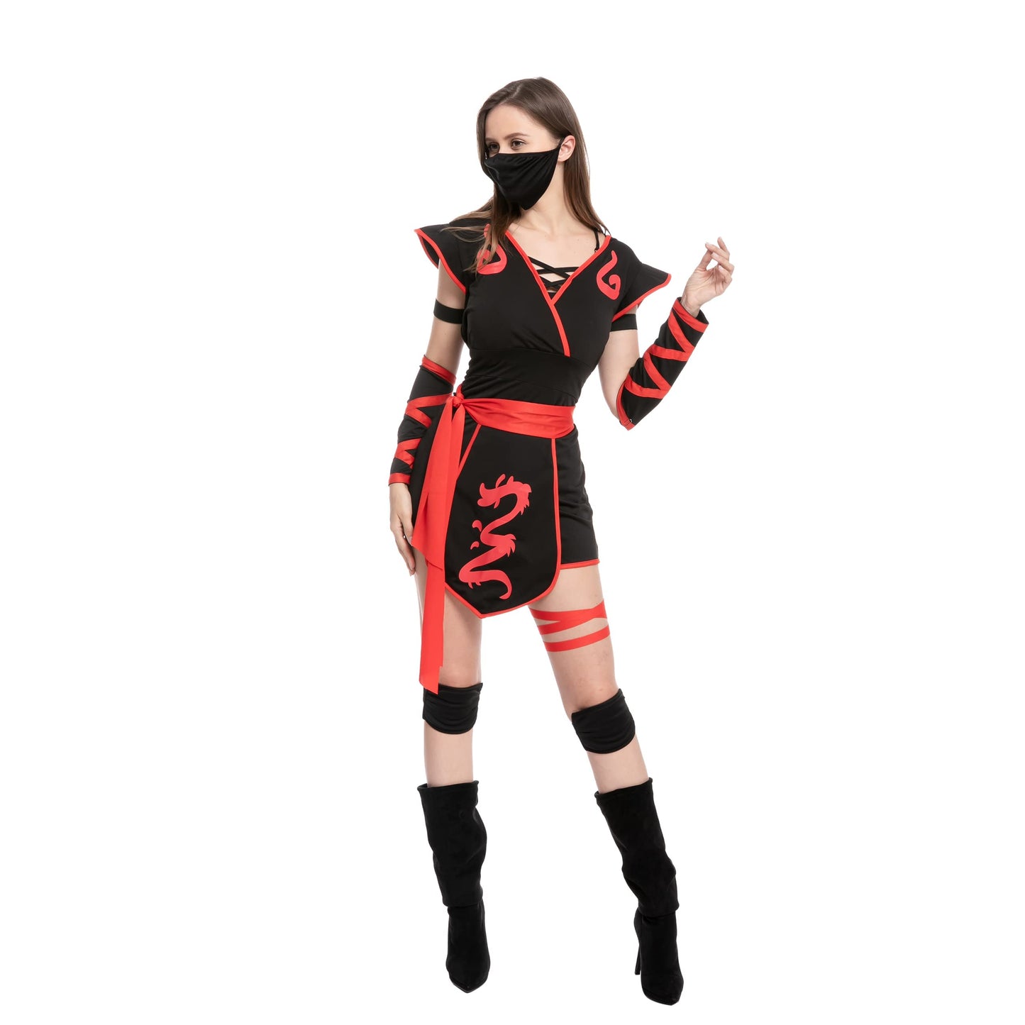 Disfraz de Ninja Adulto para Mujer, Fiesta de Disfraces, Truco o Trato, Fiesta Cosplay