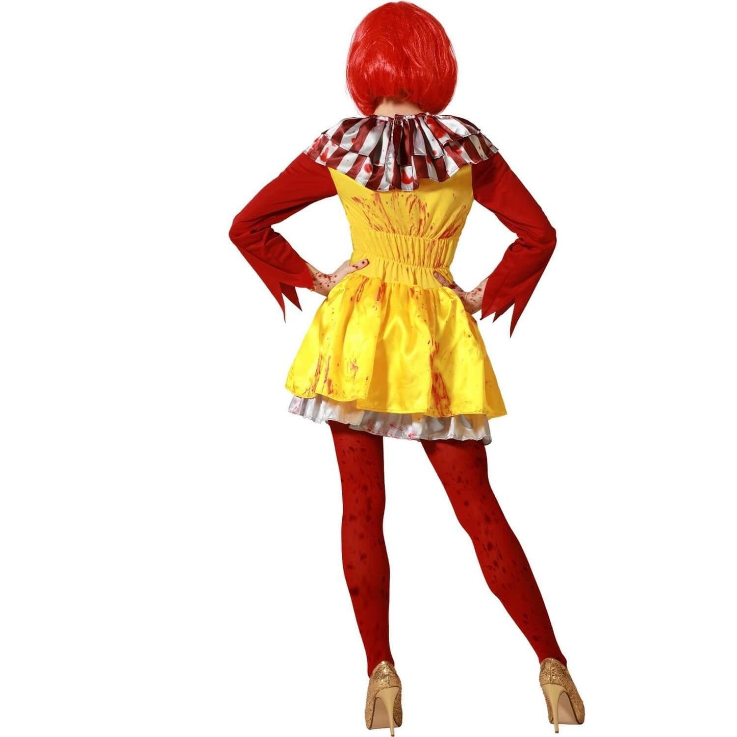 Disfraz payaso amarillo halloween mujer adulto M