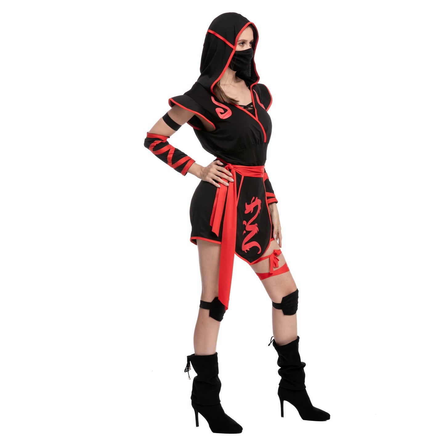 Disfraz de Ninja Adulto para Mujer, Fiesta de Disfraces, Truco o Trato, Fiesta Cosplay